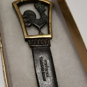 Brass and Black Rooster Letter Opener NORDIA
